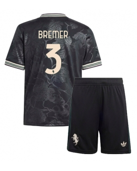 Billige Fotballdrakt Juventus Gleison Bremer #3 Replika Tredjedraktsett Barn 2025-26 Kortermet (med bukser)